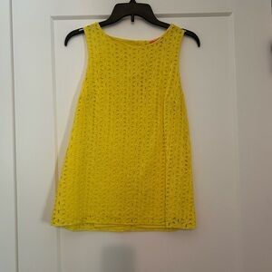 Lilly Pulitzer Vibrant Yellow Lace Top